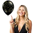 balony zlote gwiazdki czarne qualatex 11 25 szt