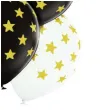 balony zlote gwiazdki mix belbal 12 6 szt