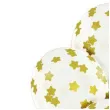 balony zlote gwiazdki transparentne belbal 12 6 szt