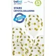 balony zlote gwiazdki transparentne belbal 12 6 szt