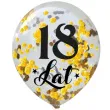 balony zlote konfetti 18 lat transparentne dekoracje polska 12 5 szt