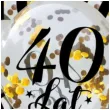 balony zlote konfetti 40 lat transparentne dekoracje polska 12 5 szt