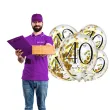 balony zlote konfetti 40 urodziny dekoracje polska 12 5 szt