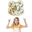 balony zlote konfetti 40 urodziny dekoracje polska 12 5 szt