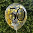balony zlote konfetti 50 urodziny dekoracje polska 12 5 szt
