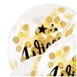 balony zlote konfetti wieczor panienski transparentne dekoracje polska 12 5 szt