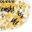 balony zlote konfetti wieczor panienski transparentne dekoracje polska 12 5 szt