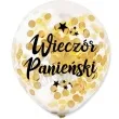 balony zlote konfetti wieczor panienski transparentne dekoracje polska 12 5 szt
