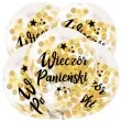 balony zlote konfetti wieczor panienski transparentne dekoracje polska 12 5 szt