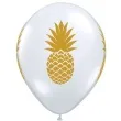 balony zloty ananas transparentne qualatex 11 25 szt