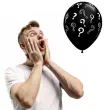 balony znaki zapytania czarne qualatex 16 50 szt