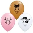 balony zwierzeta na wsi pastel mix qualatex 5 100 szt