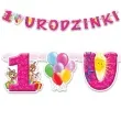 baner 1 urodzinki rozowy 175 cm