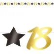 baner 18 urodziny gwiazdy czarno zloty guirca 3 m