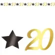 baner 20 urodziny gwiazdy czarno zloty guirca 3 m