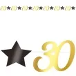 baner 30 urodziny gwiazdy czarno zloty guirca 3 m