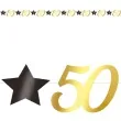 baner 50 urodziny gwiazdy czarno zloty guirca 3 m