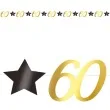 baner 60 urodziny gwiazdy czarno zloty guirca 3 m