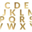 baner alfabet literki zloty partydeco 14cm x 63szt
