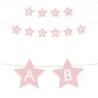 baner baby shower gwiazdki rozowy jasny partydeco 290 cm