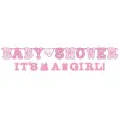 baner baby shower its a girl rozowy amscan 256 cm 2 szt