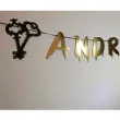 baner blyszczace andrzejki zloty metalik i czarny 150 cm