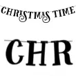 baner christmas time czarny partydeco 80 cm
