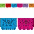 baner dia de los muertos azurowe flagi wielokolorowy 6 szt 2 2 m