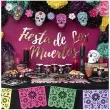 baner dia de los muertos partydeco zloty 160 cm
