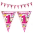 baner flagi 1 urodzinki rozowy dekoracjepolska 200 cm