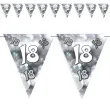 baner flagi 18 urodziny blyski szaro srebrne 3 6 m