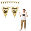 baner flagi 18 urodziny fajerwerki zloto kremowe 3 6 m