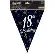 baner flagi 18th birthday 18 urodziny czarny godan 270 cm
