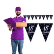 baner flagi 18th birthday 18 urodziny czarny godan 270 cm