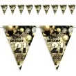 baner flagi 21 urodziny balony zloto kremowo czarne 3 6 m
