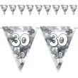 baner flagi 30 urodziny blyski szaro srebrne 3 6 m