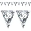 baner flagi 40 urodziny blyski szaro srebrne 3 6 m