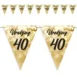 baner flagi 40 urodziny fajerwerki zloto kremowe 3 6 m