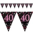 baner flagi 40 urodziny sparkling celebrations pink amscan 400 cm