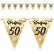 baner flagi 50 urodziny fajerwerki zloto kremowe 3 6 m