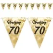 baner flagi 70 urodziny fajerwerki zloto kremowe 3 6 m