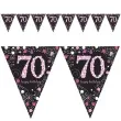 baner flagi 70 urodziny sparkling celebrations pink amscan 400 cm