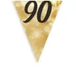 baner flagi 90 urodziny fajerwerki zloto kremowe 3 6 m