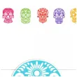 baner flagi dia de los muertos kolorowe czaszki 3 5 m