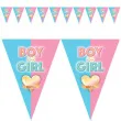 baner flagi gender reveal boy or girl rozowo niebieski funnyfashion 500 cm