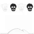 baner flagi halloween czaszki czarno bialy 2 5 m
