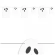 baner flagi halloween duszki klebuszki bialy 2 5 m