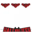 baner flagi halloween nietoperz czarno czerwony 2 5 m