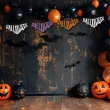 baner flagi halloween nietoperz czarno pomaranczowo fioletowy 2 5 m
