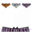 baner flagi halloween nietoperz czarno pomaranczowo fioletowy 2 5 m